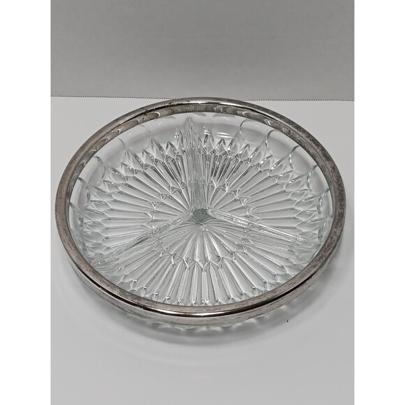 Crystal & Silver Serving Dish by Leonard of Italy - Picture 4 of 6